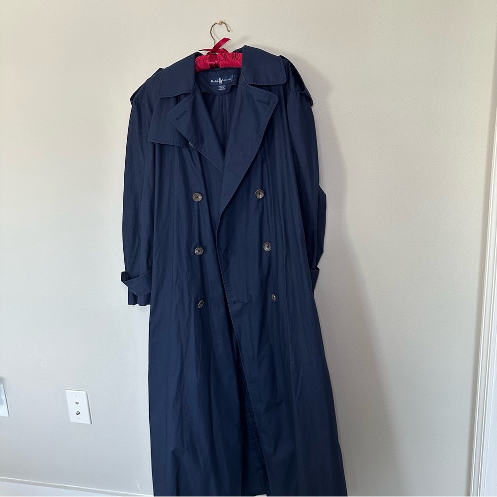 Vintage Polo Ralph Lauren Blue Trench Coat